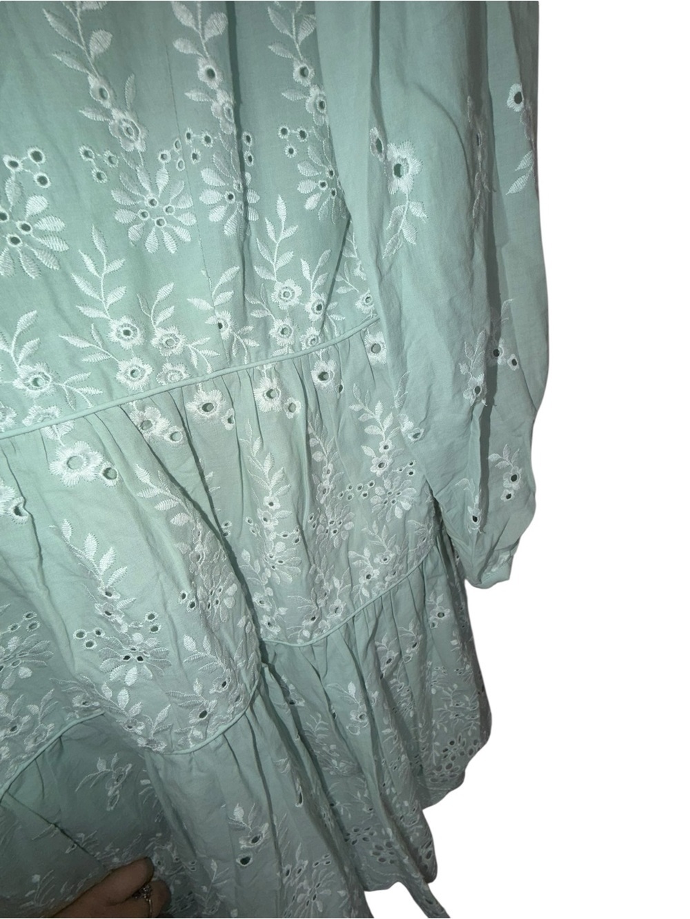 ANTONIO MELANI Light Mint Floral Embroidered Dress - Picture 6 of 6
